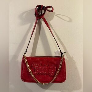 Juicy Couture House of Juicy Cool Red Crossbody Gold Chain NWT
